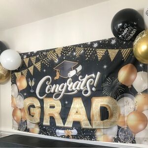 Gold and Black Party Banner Set